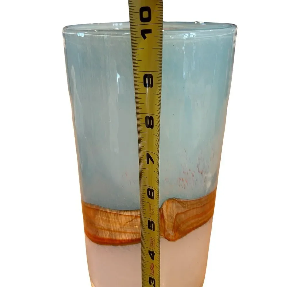 Cyan Design Medium Turquoise Cream & Brown Vase